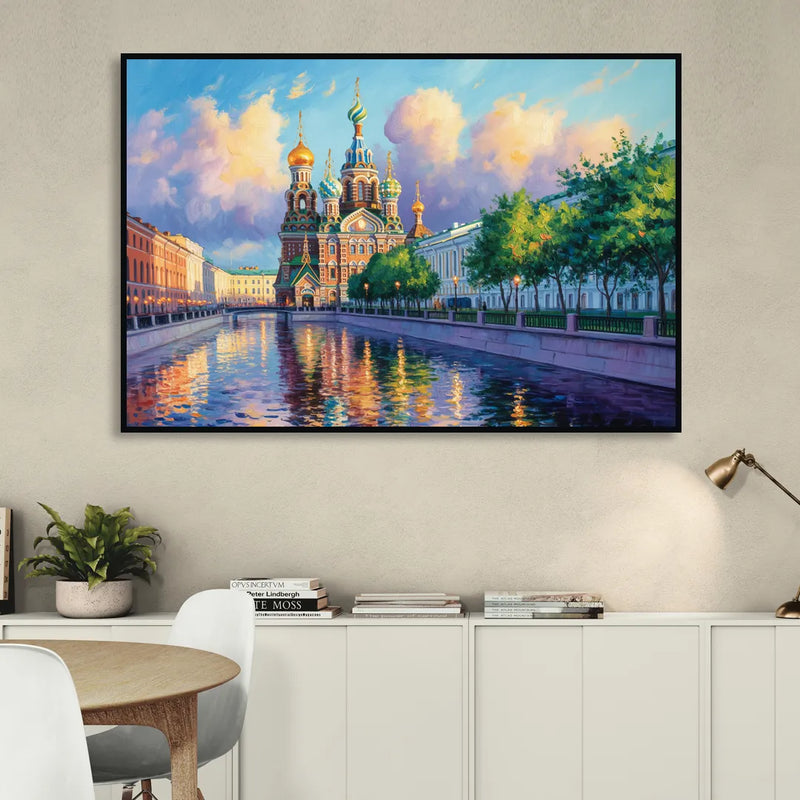 Spilled Blood Splendor Sitting Room - Black Canvas Wall Art