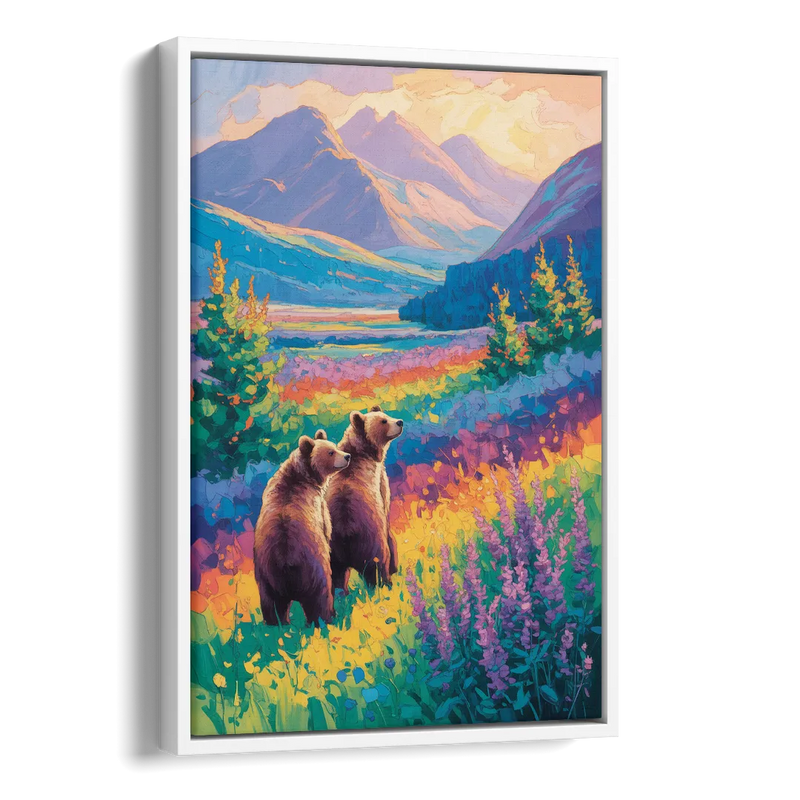 Splendid Bear Mountain Vista Side - White Canvas Wall Art