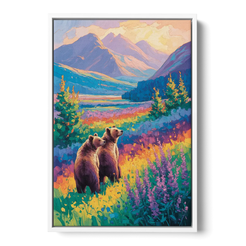 Splendid Bear Mountain Vista Front - White Canvas Wall Art