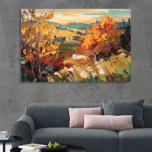 Spokane Autumn Colors Living Room - Canvas Wall Art