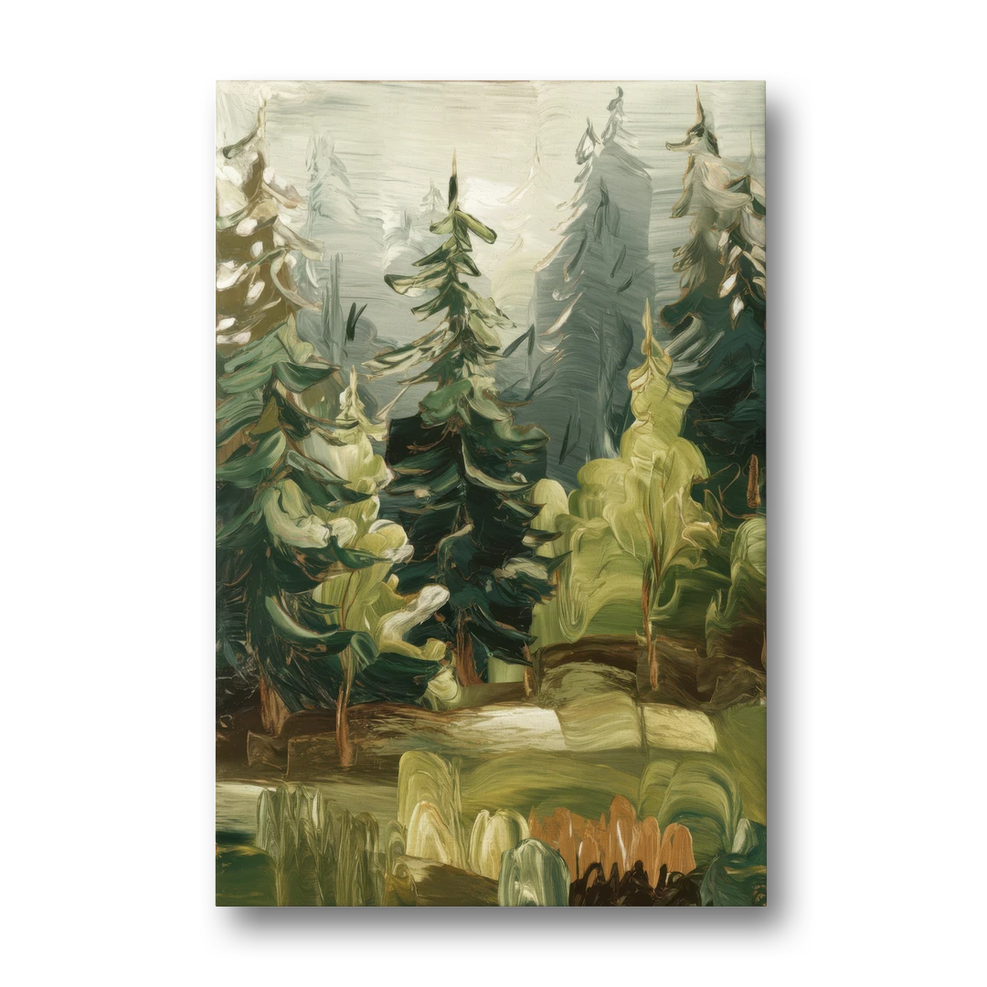 Spokane Evergreen Forests - Canvas Wall Art - Front