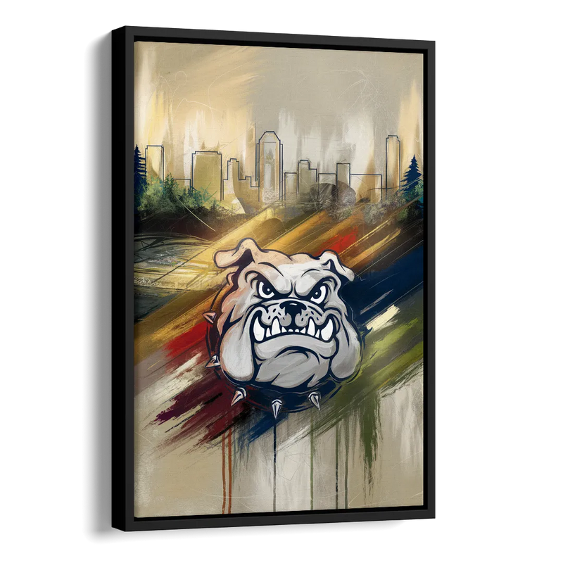 Spokane Gonzaga Pride Side - Black Canvas Wall Art