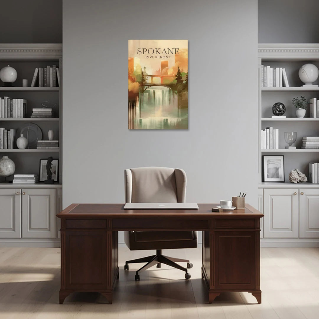 Spokane Riverfront Views - Canvas Wall Art - Office - 24x36