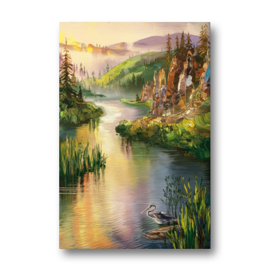 Spokane Scenic River - Canvas Wall Art - Front