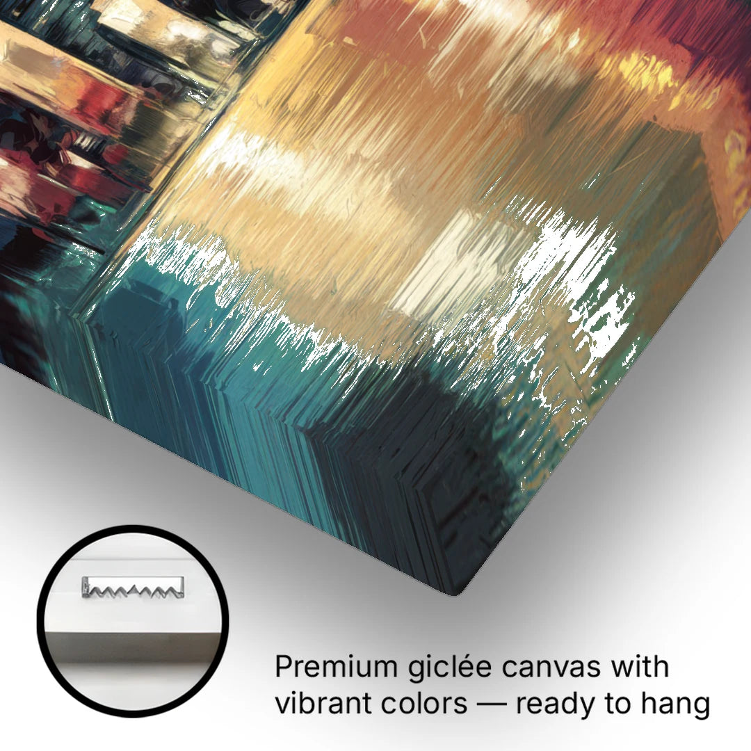 Springfield City Skyline - Canvas Wall Art - Gallery Wrap Corner