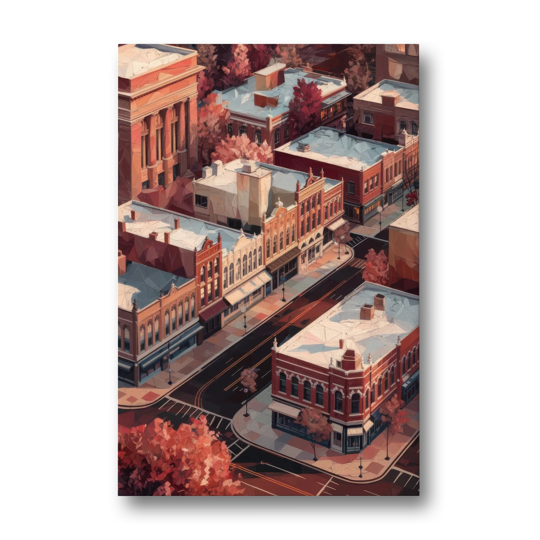 Springfield Historic Downtown - Canvas Wall Art - Front