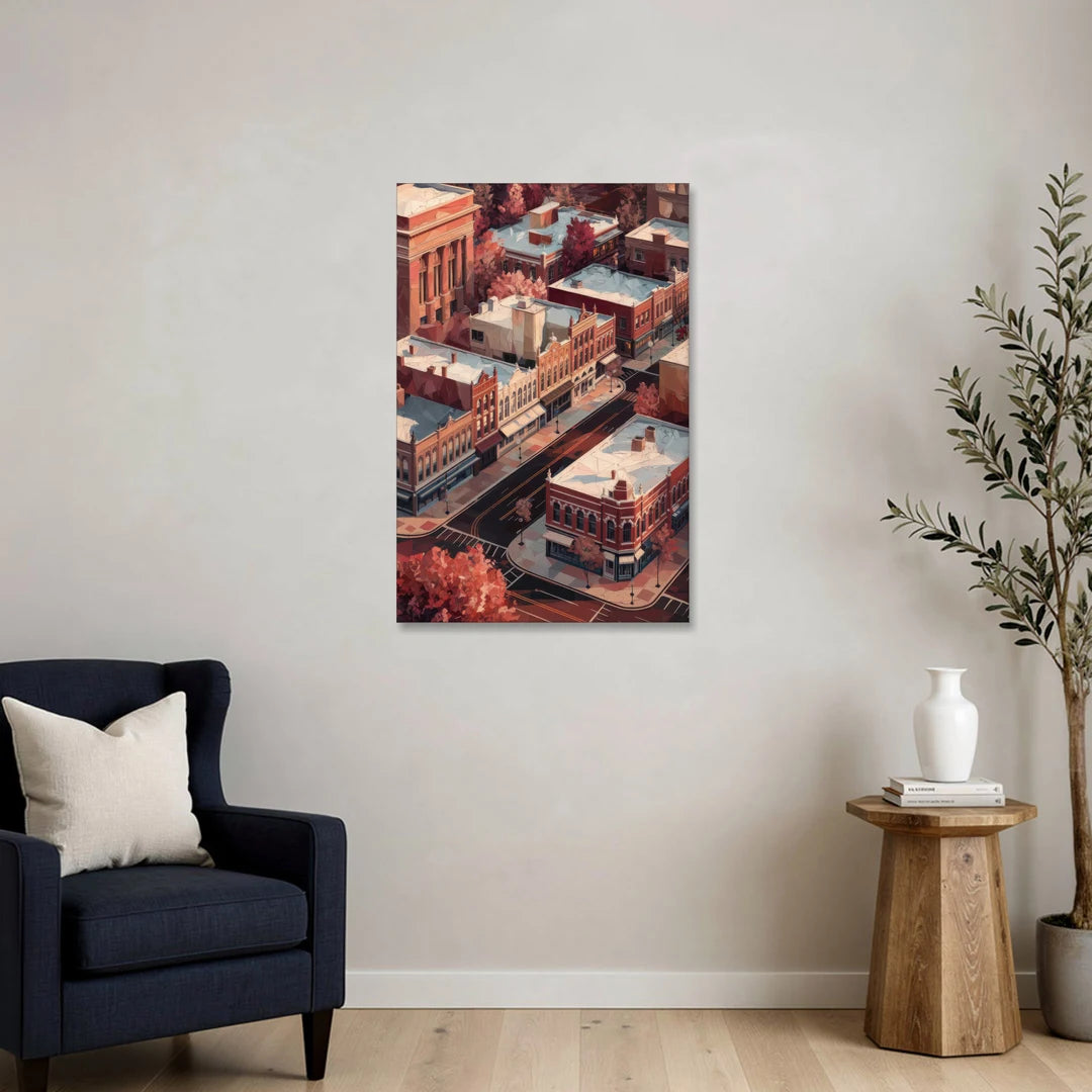 Springfield Historic Downtown - Canvas Wall Art - Sofa - 24x36