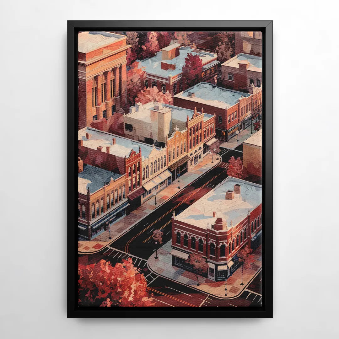 Springfield Historic Downtown - Black Frame Canvas