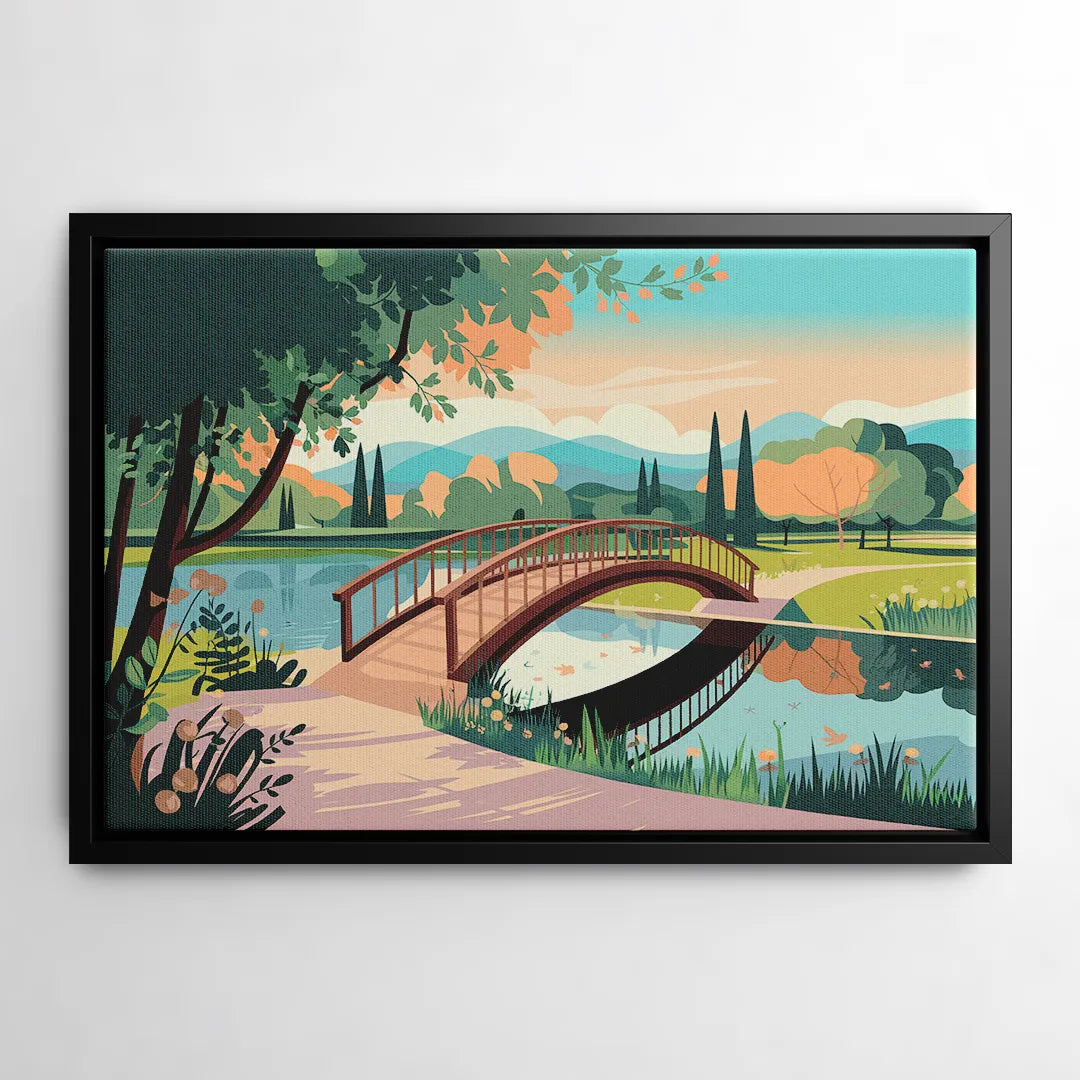 Springfield Parks And Trails - Black Frame Canvas