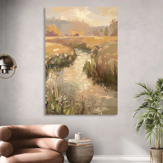 Springfield Scenic River View Living Room - Canvas Wall Art