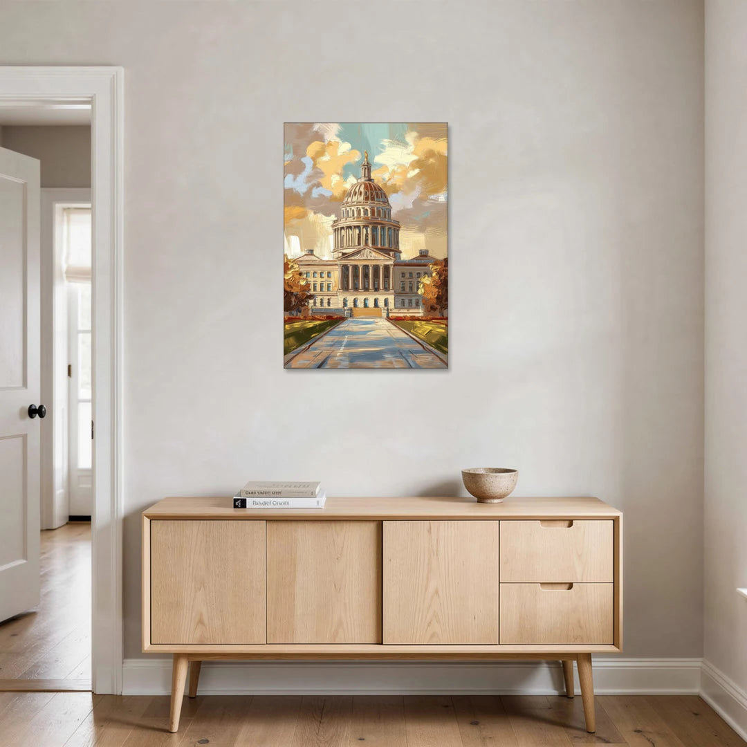 Springfield State Capitol - Canvas Wall Art - Coffee Table - 24x36