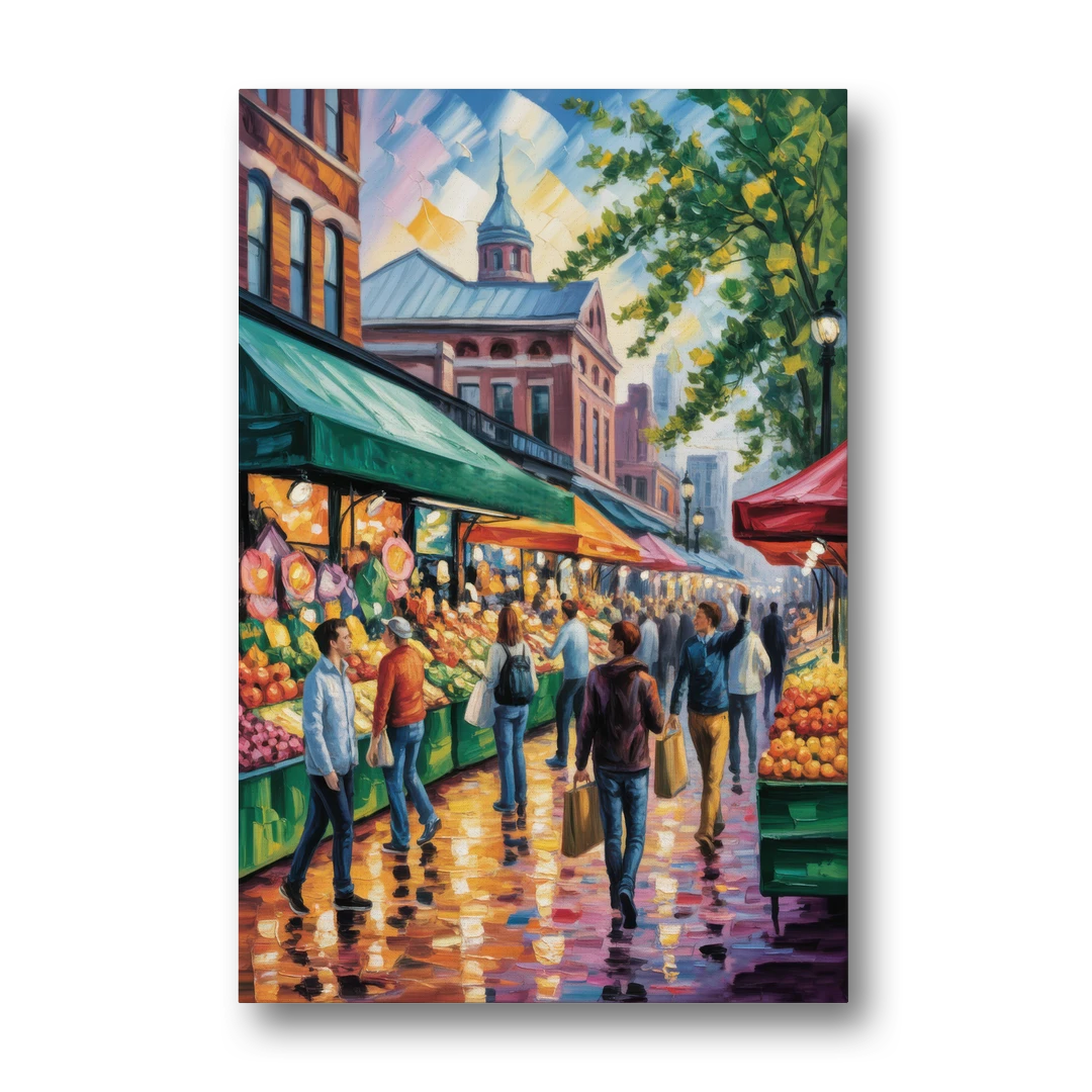 St Lawrence Market Scene - Canvas Wall Art - Front