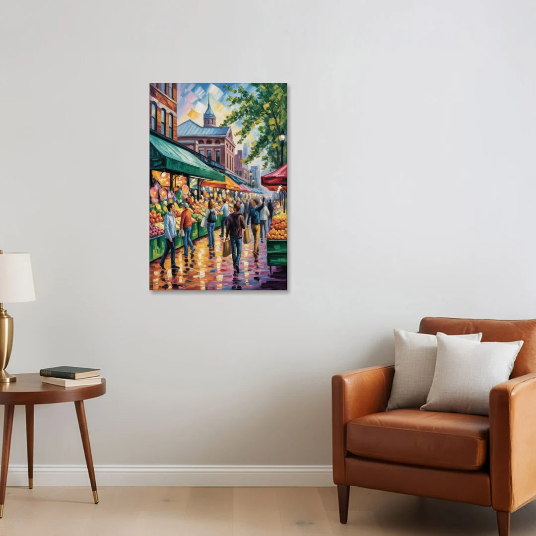 St Lawrence Market Scene - Canvas Wall Art - Sofa - 24x36
