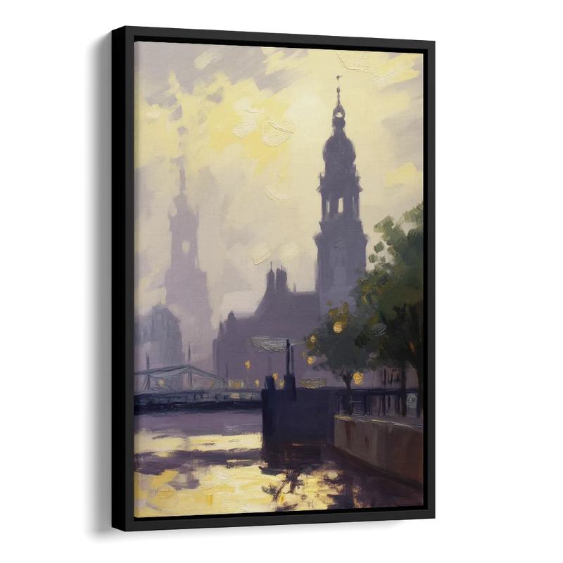 St. Michaelis Silhouette Side - Black Canvas Wall Art