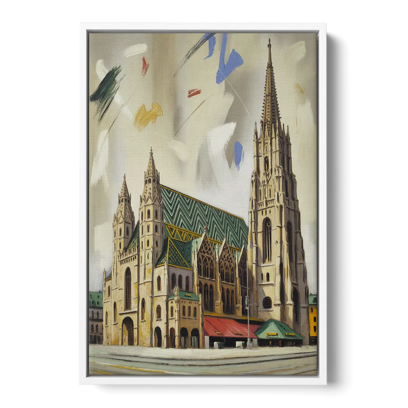 St. Stephen's Majesty Front - White Canvas Wall Art