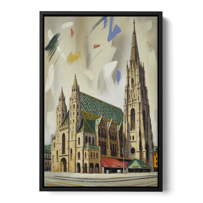 St. Stephen's Majesty Front - Black Canvas Wall Art