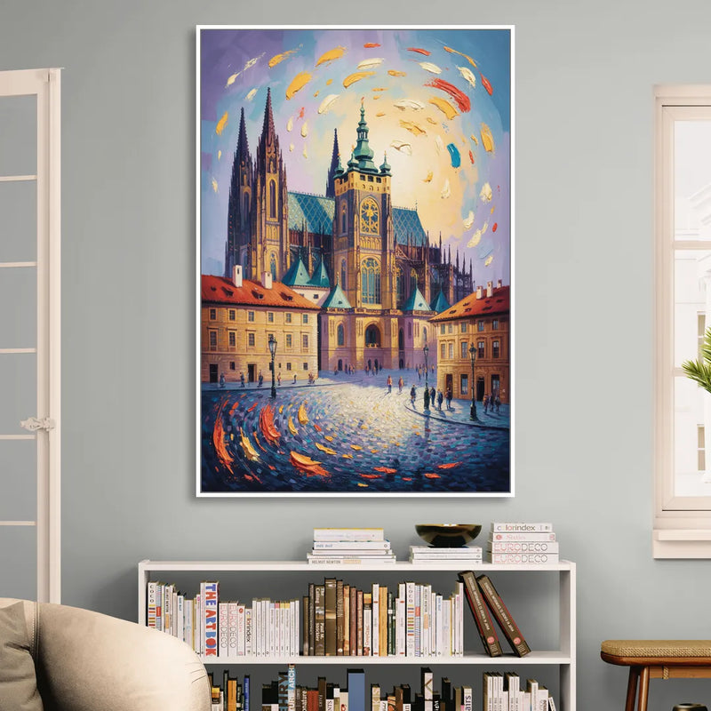 St. Vitus Cathedral Majesty Living Room - White Canvas Wall Art