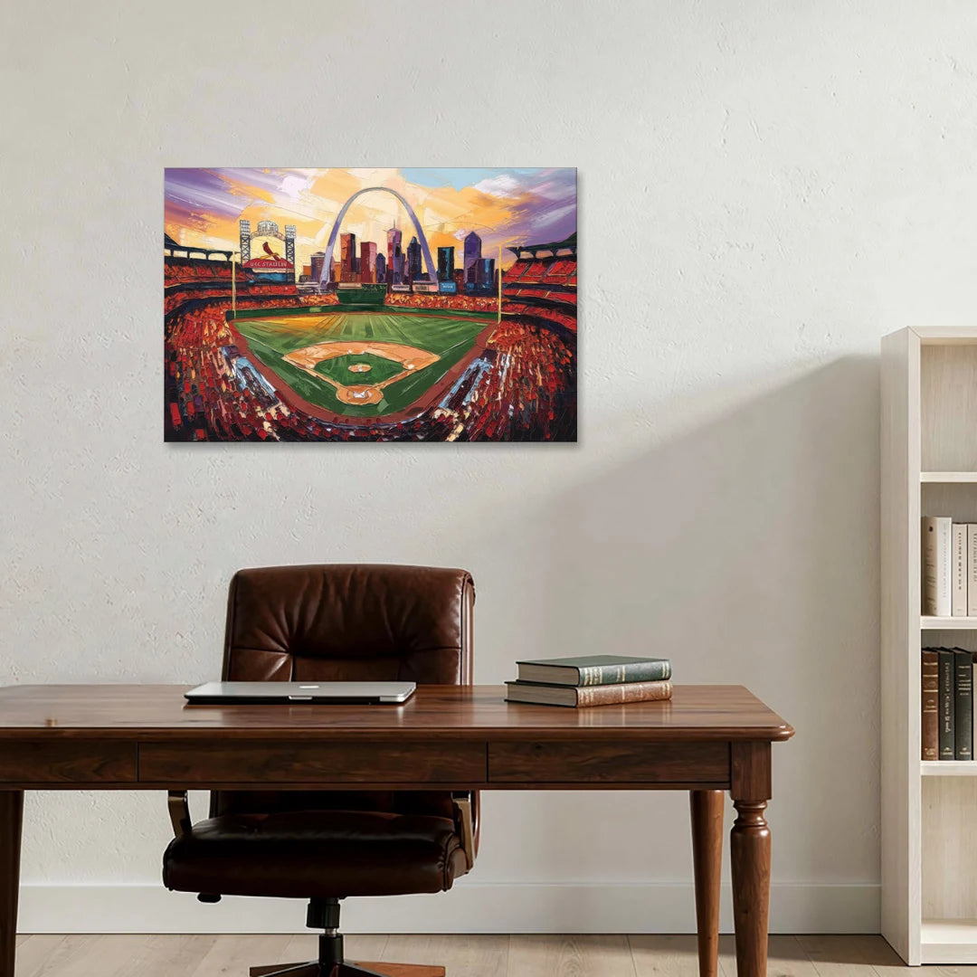 St. Louis Cardinals Busch Stadium - Canvas Wall Art - Office - 36x24