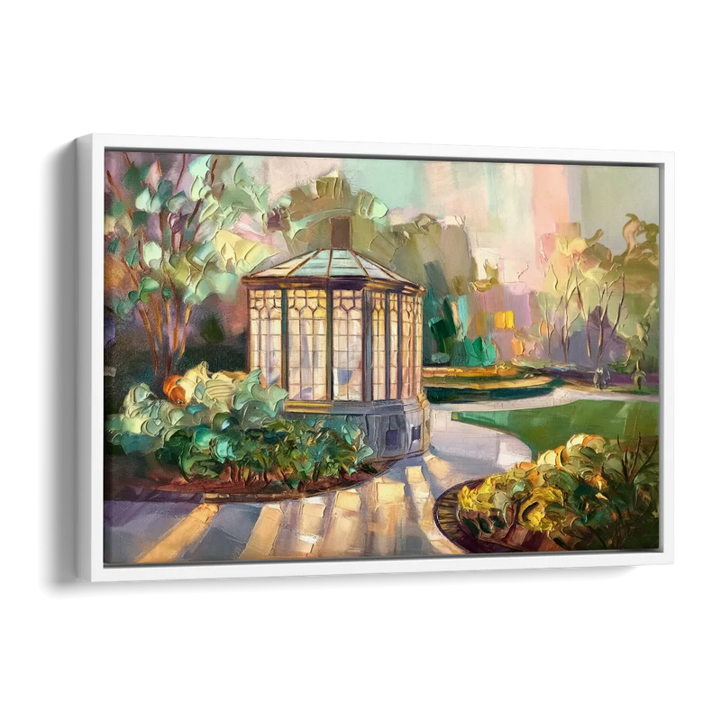 St. Louis Forest Park Landscape Side - White Canvas Wall Art