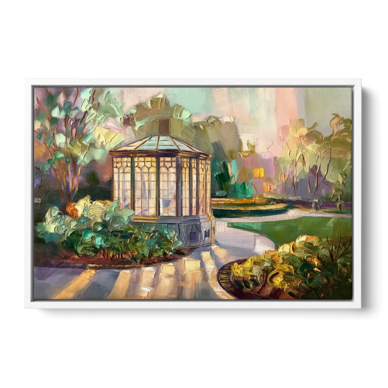 St. Louis Forest Park Landscape Front - White Canvas Wall Art