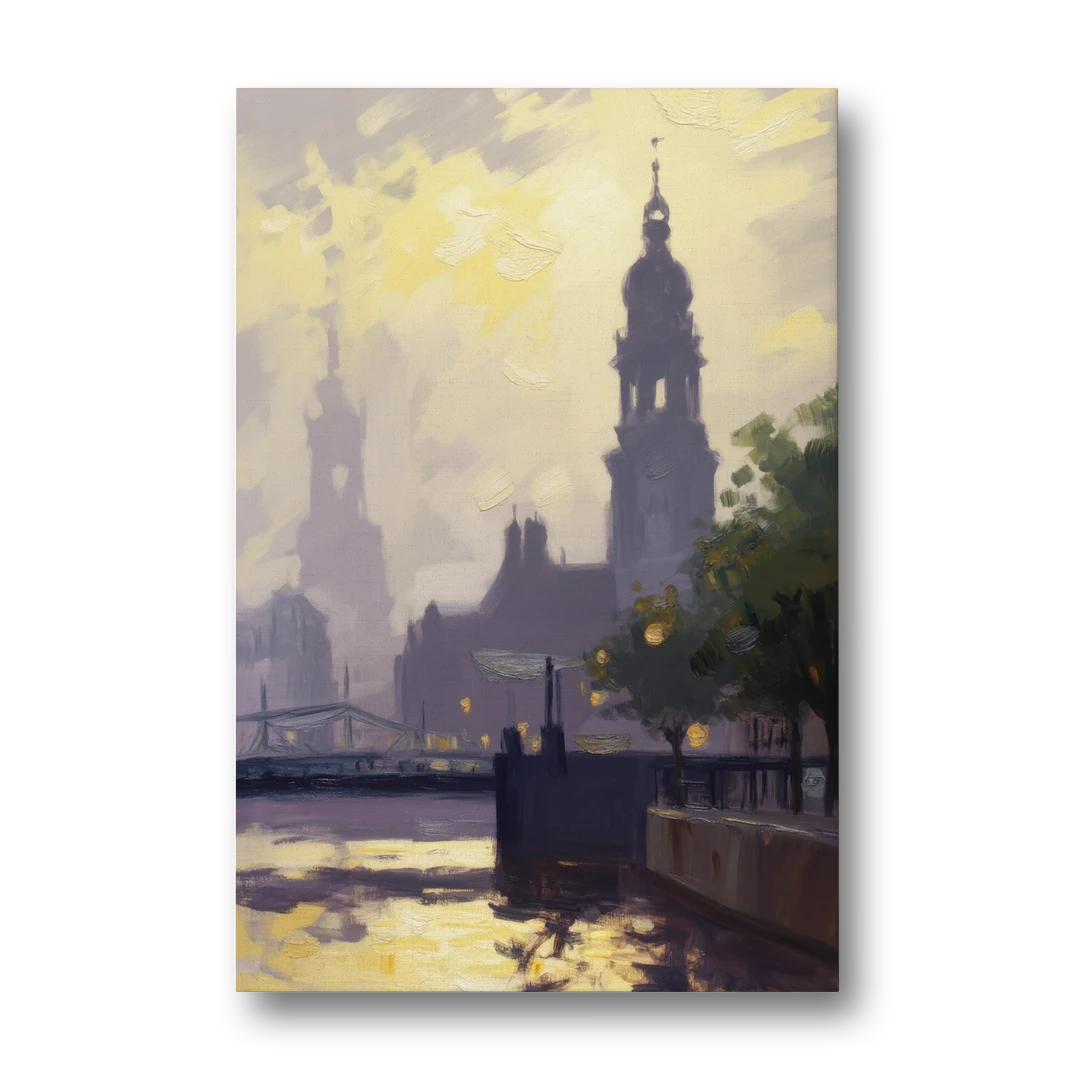 St. Michaelis Silhouette - Canvas Wall Art - Front