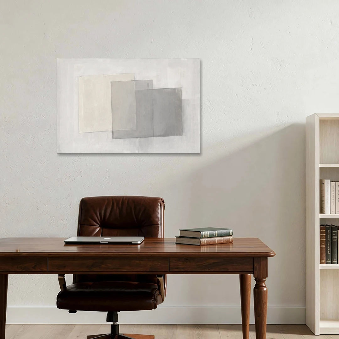 Stacked Tissue Panels - Canvas Wall Art - Office - 36x24