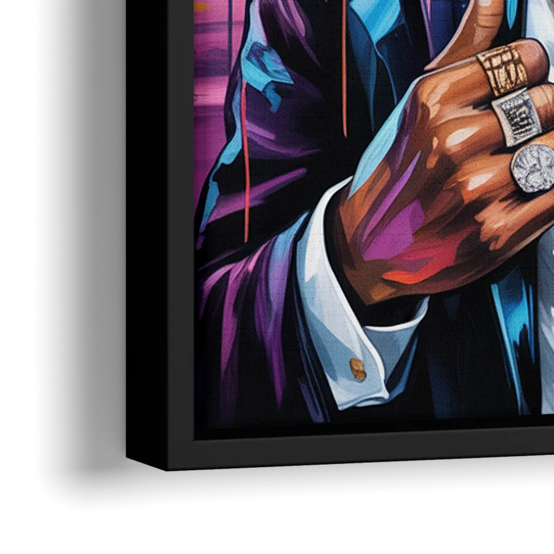 Stand Strong 2.0 - Close-Up Black Frame Canvas