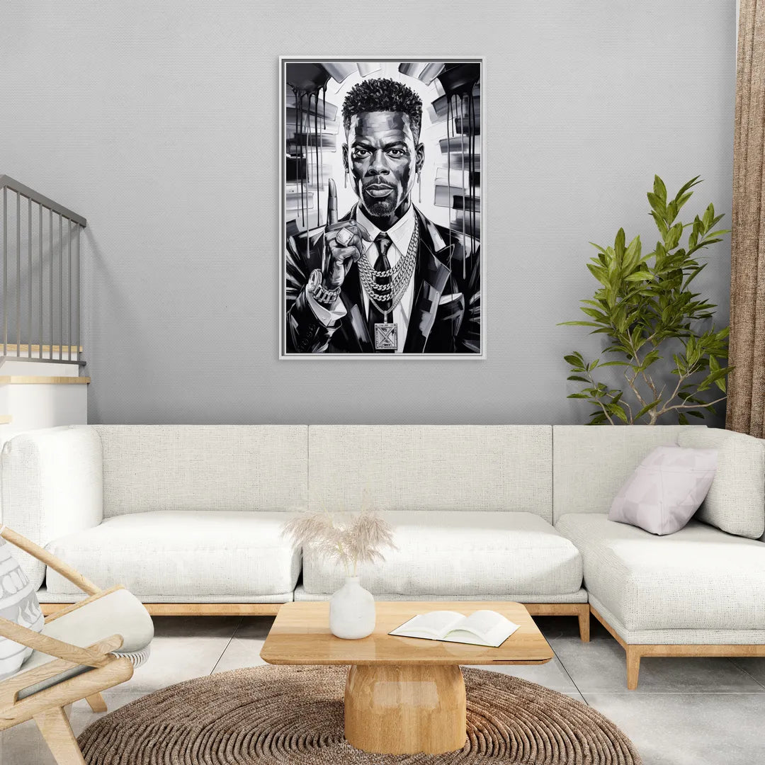 Stand Strong - Living Room White Frame Canvas