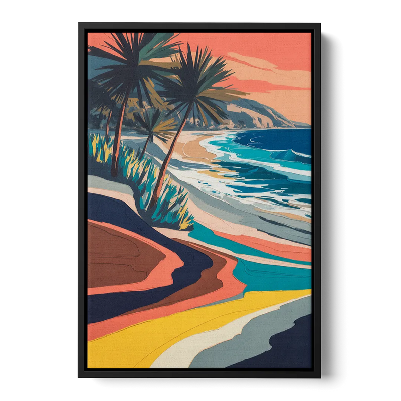 Stone Island Palm Coast Front - Black Canvas Wall Art