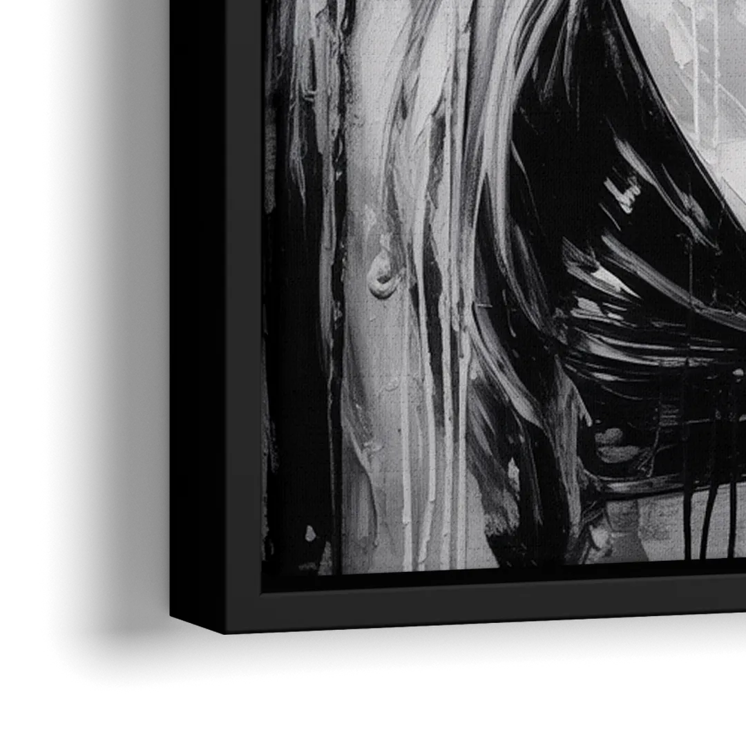 Strong Soul - Close-Up Black Frame Canvas