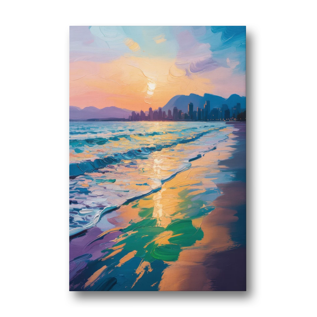Sunset Beach Vancouver - Canvas Wall Art - Front