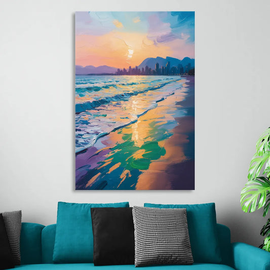 Sunset Beach Vancouver Living Room - Canvas Wall Art
