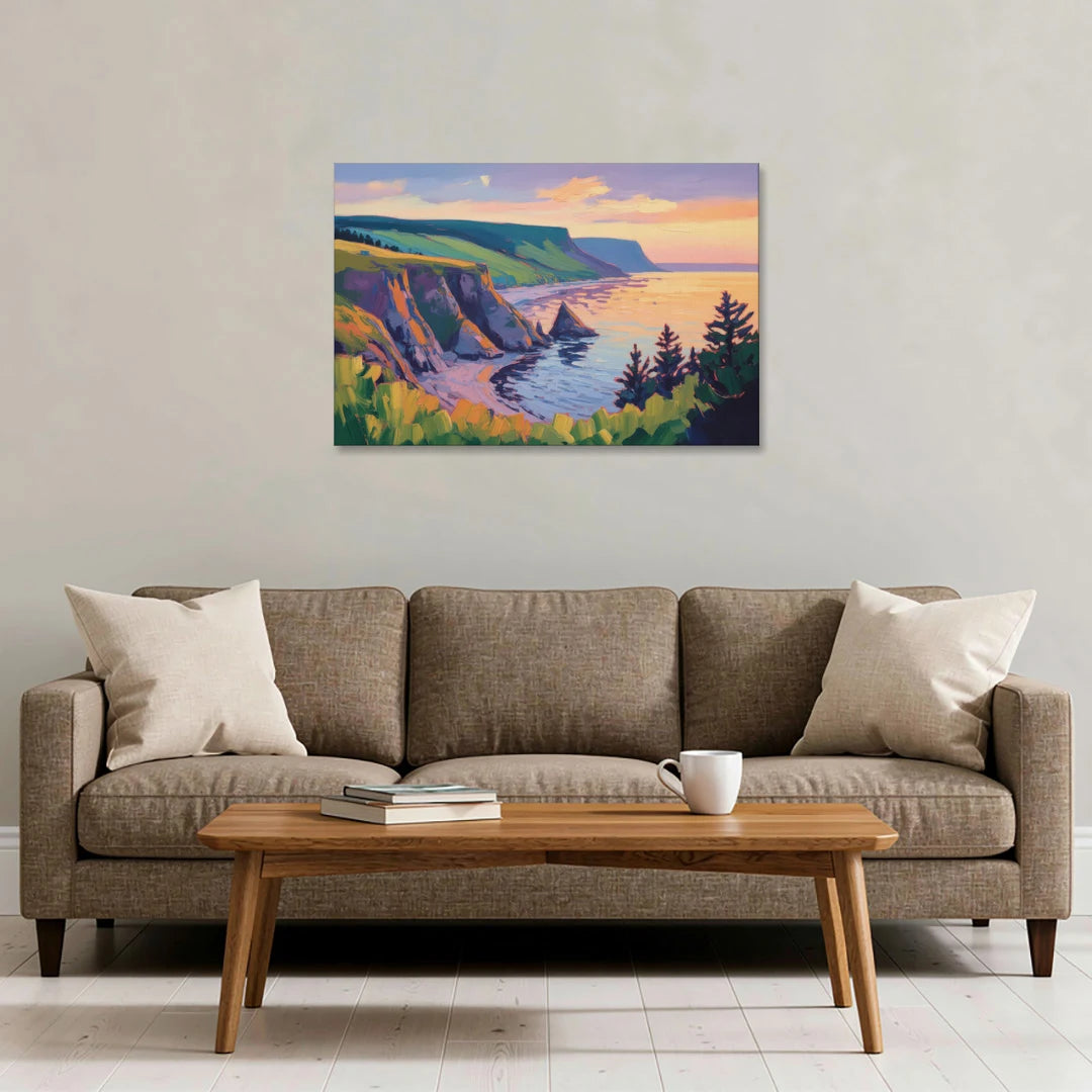Sunset Over Cape Breton - Canvas Wall Art - Sofa - 36x24