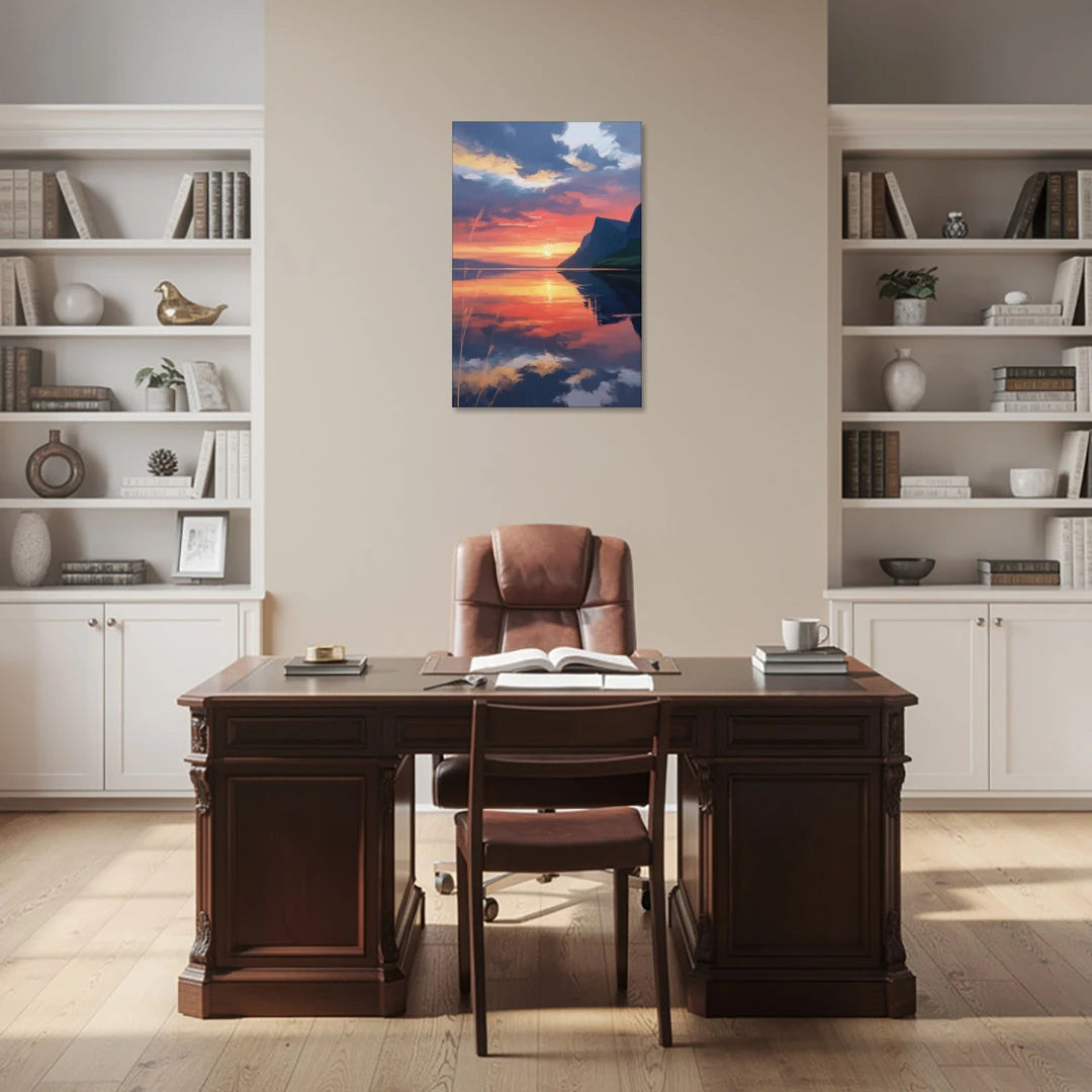 Sunset Over Gros Morne - Canvas Wall Art - Office - 24x36