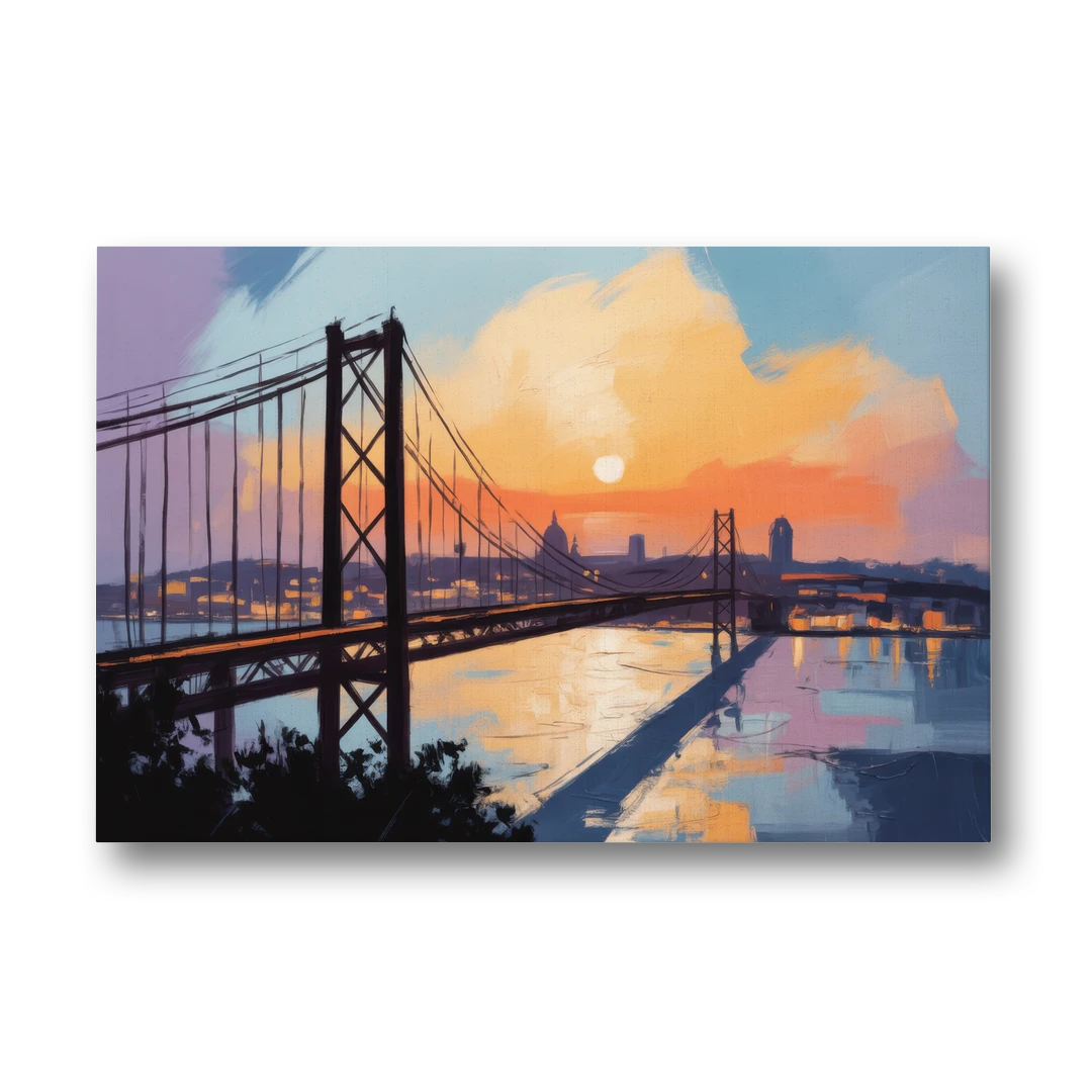 Sunset Over Lisbon - Canvas Wall Art - Front