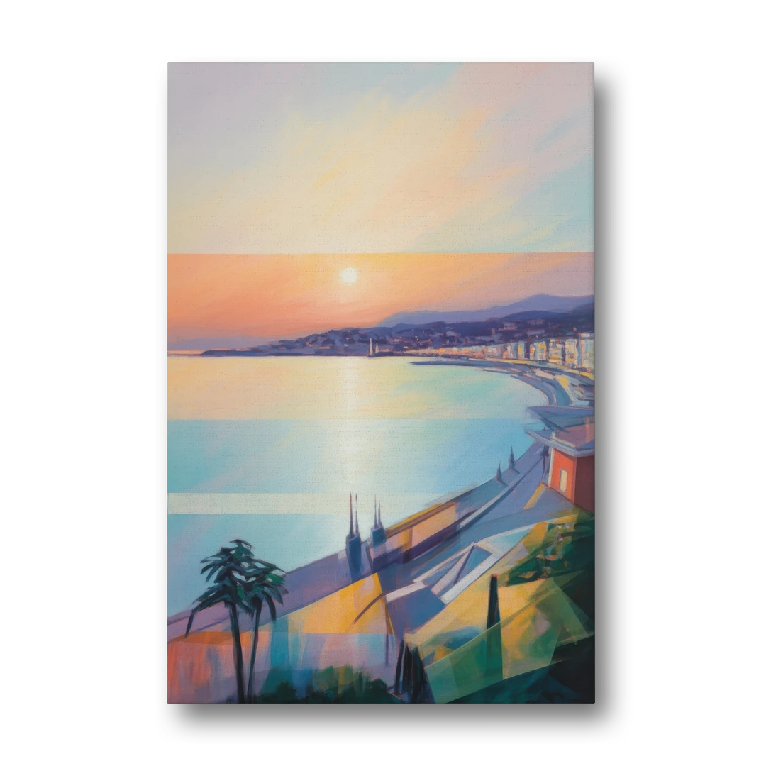 Sunset Over Nice - Canvas Wall Art - Front