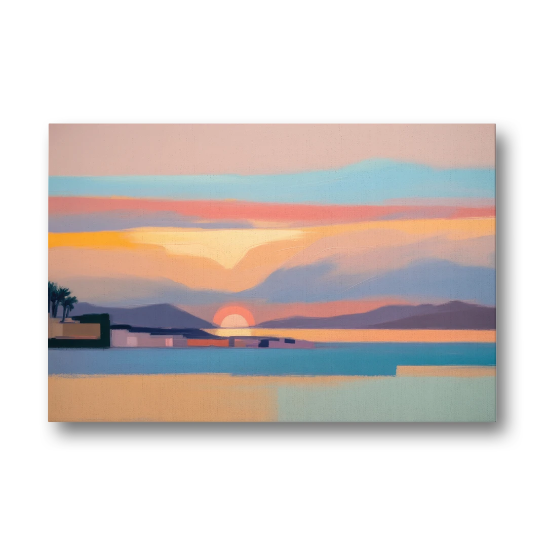 Sunset over Palma Bay - Canvas Wall Art - Front