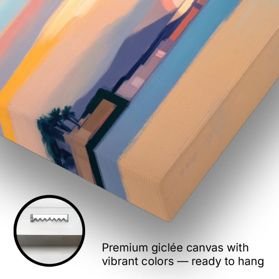 Sunset over Palma Bay - Canvas Wall Art - Gallery Wrap Corner