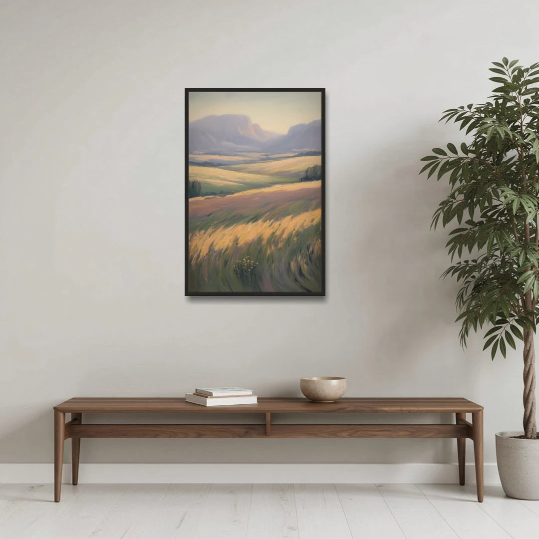 Tablelands Vista - Black Framed Canvas Wall Art - Coffee Table - 24x36