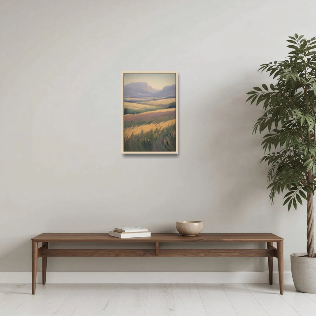 Tablelands Vista - Oak Framed Canvas Wall Art - Coffee Table - 16x24