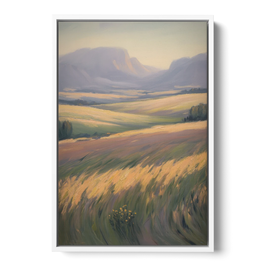 Tablelands Vista - White Framed Canvas Wall Art - Front