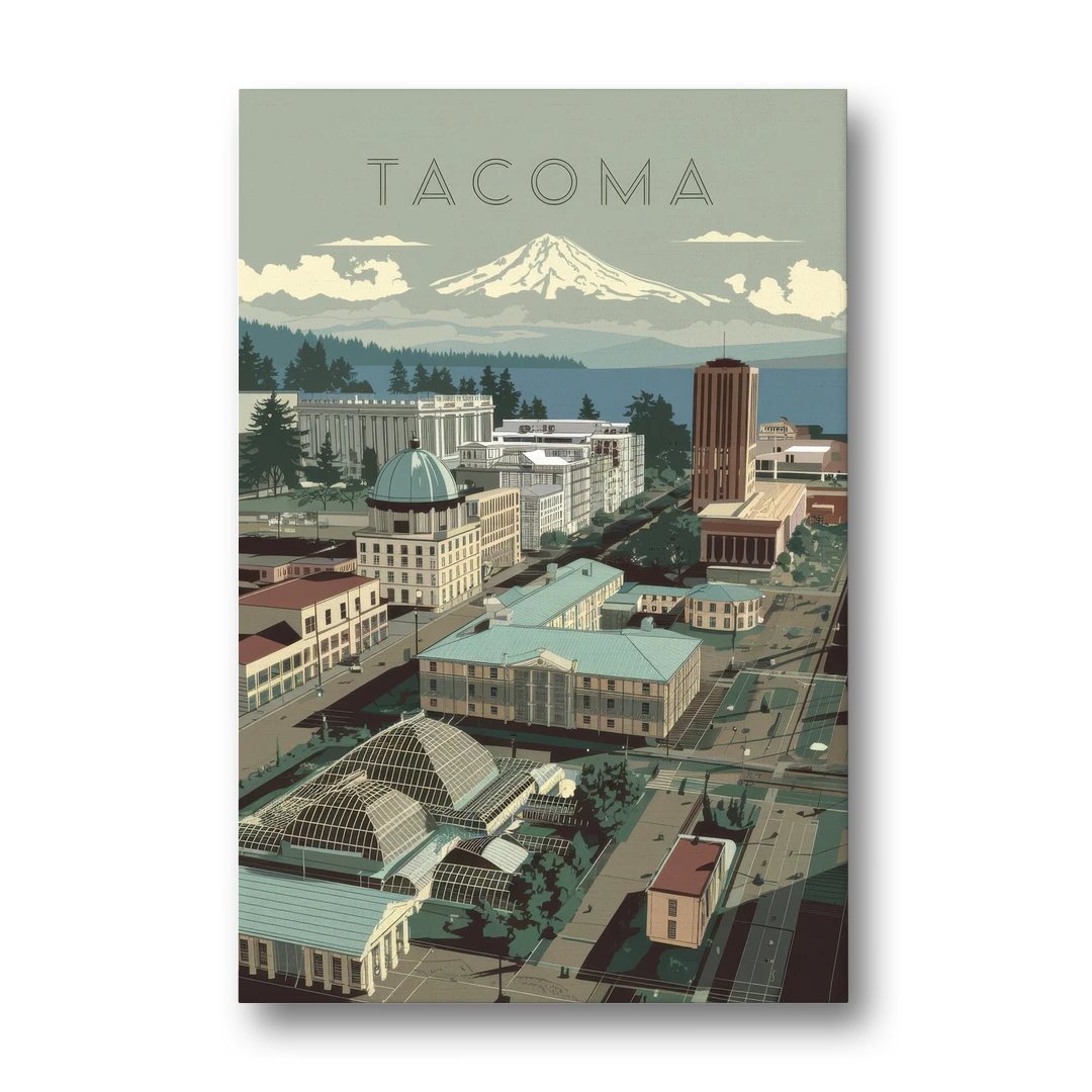 Tacoma Historic Landmarks - Canvas Wall Art - Front