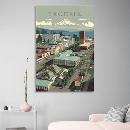 Tacoma Historic Landmarks Living Room - Canvas Wall Art