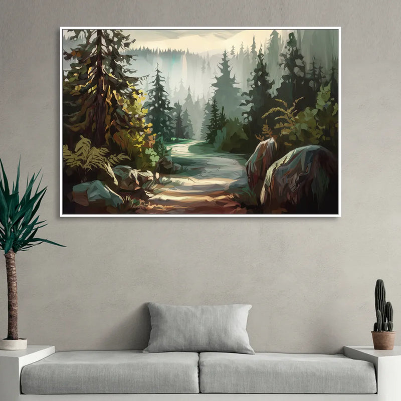 Tacoma Pacific Northwest Beauty Sitting Room - White Canvas Wall Art