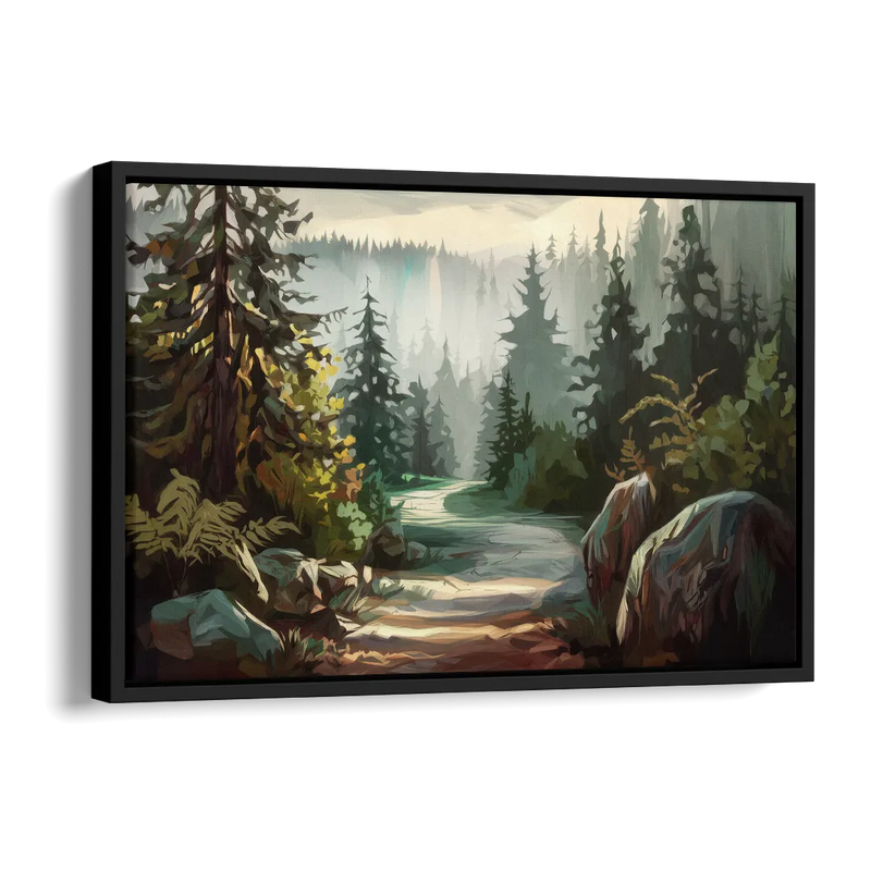 Tacoma Pacific Northwest Beauty Side - Black Canvas Wall Art