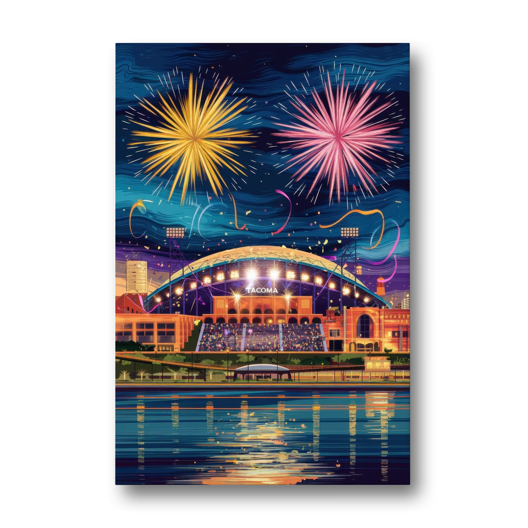 Tacoma Stadium Celebration - Canvas Wall Art - Front