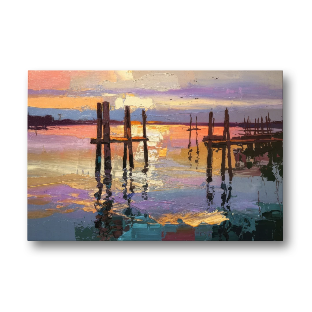 Tacoma Waterfront Sunset - Canvas Wall Art - Front