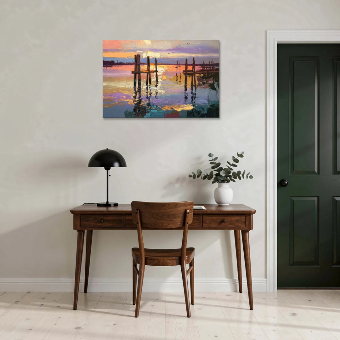 Tacoma Waterfront Sunset - Canvas Wall Art - Office - 36x24