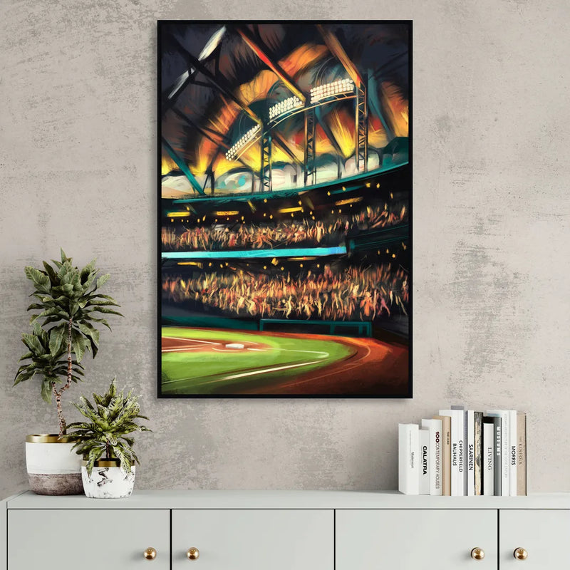 Tampa Bay Rays Game Day Energy Sitting Room - Black Canvas Wall Art