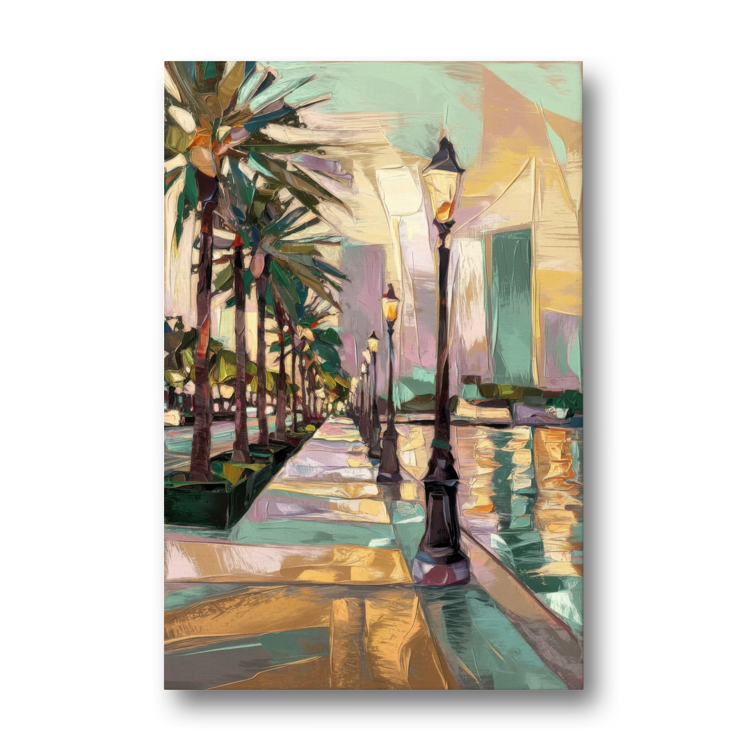 Tampa Bayshore Boulevard Scene - Canvas Wall Art - Front